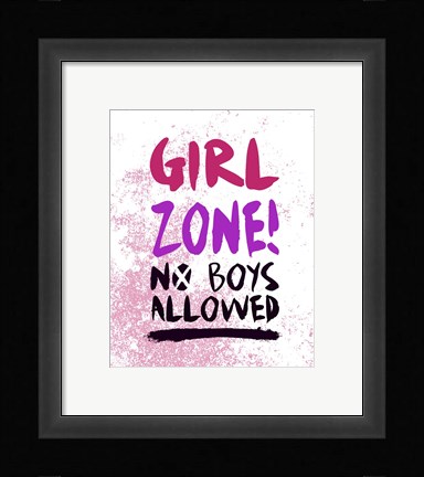 Framed Girl Zone-Grunge Print
