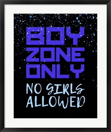 Framed Boy Zone-Sparkle Print