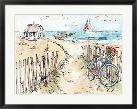 Framed Coastal Catch V Print