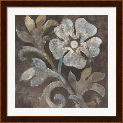 Framed Fresco Floral I Print