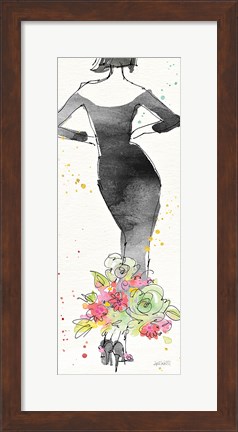 Framed Floral Fashion I Print