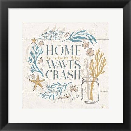 Framed Golden Sea II Print