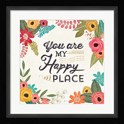 Framed Travel Blossoms IV Light Print