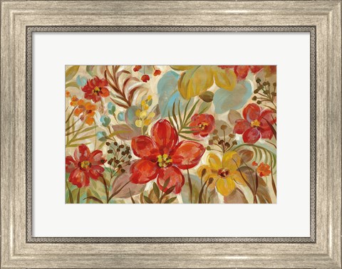 Framed Tropical Flowers Print