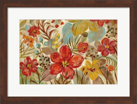 Framed Tropical Flowers Print