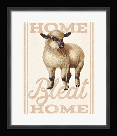 Framed Home Bleat Home Print