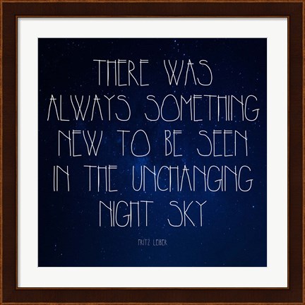 Framed Night Sky - Fritz Leiber Quote Print