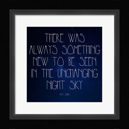 Framed Night Sky - Fritz Leiber Quote Print