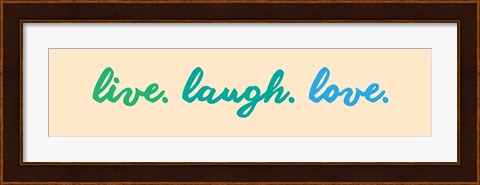 Framed Live Laugh Love -  Beige Print