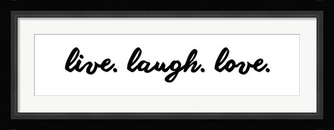 Framed Live Laugh Love -  White Print
