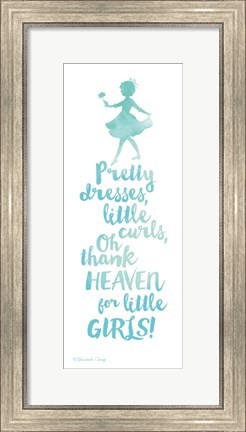 Framed Thank Heaven for Little Girls Print