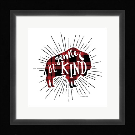 Framed Be Gentle Buffalo Print