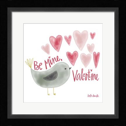 Framed Be My Valentine Print