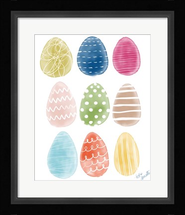 Framed Easter Eggs Print