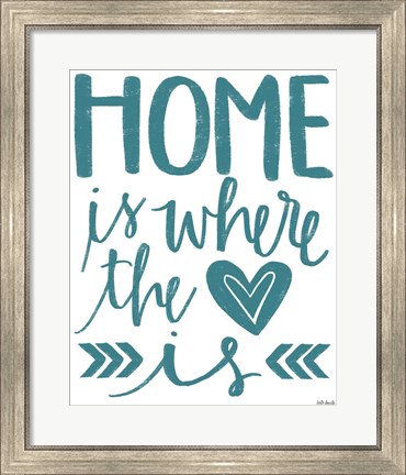 Framed Home Heart Typography Print