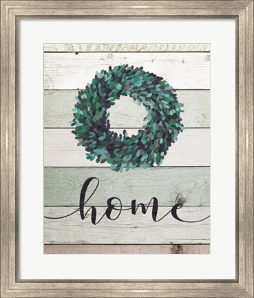 Framed Home Wreath II Print