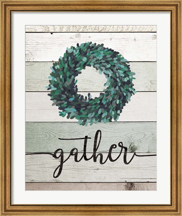 Framed Gather Wreath II Print