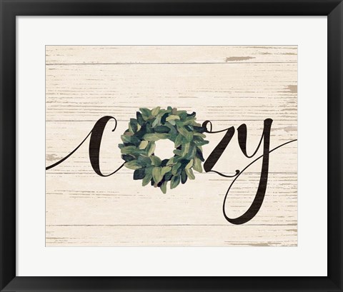 Framed Cozy Wreath Print