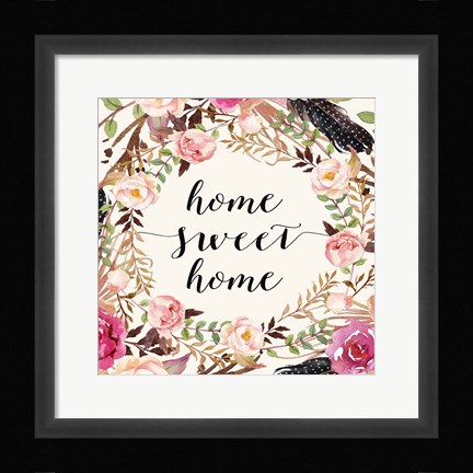 Framed Home Sweet Home - Sq. Print