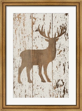 Framed Deer in Reverse Print