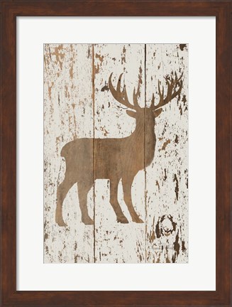 Framed Deer in Reverse Print