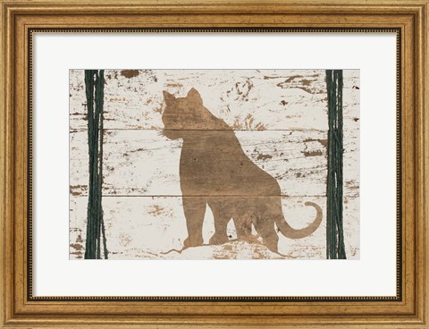 Framed Cougar in Reverse Print