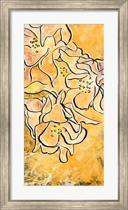 Framed Floral Panel I Print
