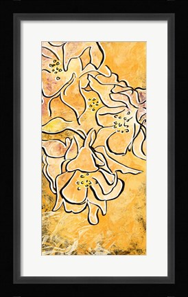 Framed Floral Panel I Print