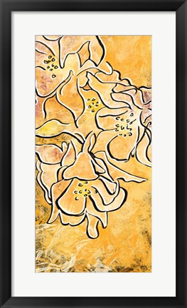 Framed Floral Panel I Print