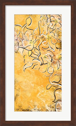 Framed Floral Panel III Print