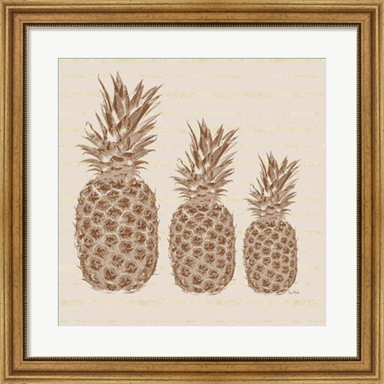 Framed Three Pineapples Print