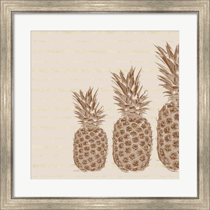 Framed Pineapples - Right Three Print