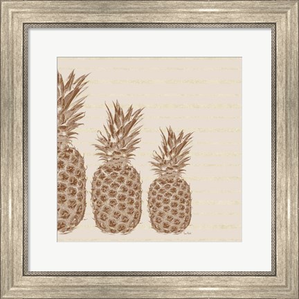 Framed Pineapples - Left Three Print