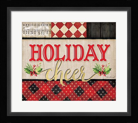 Framed Holiday Cheer Plaid Print