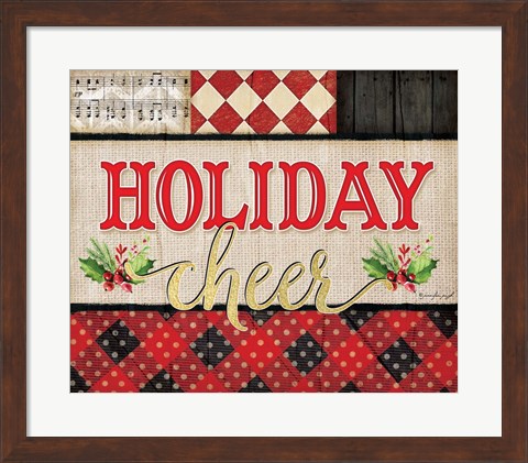 Framed Holiday Cheer Plaid Print