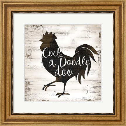 Framed Farmhouse Rooster Print