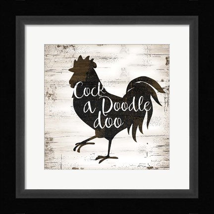 Framed Farmhouse Rooster Print