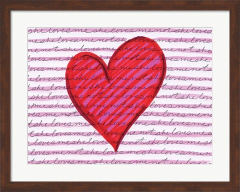 Framed Pink Love Print