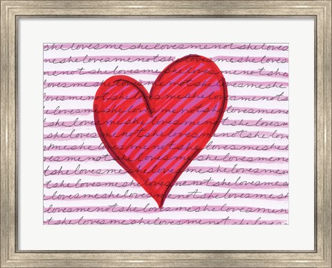 Framed Pink Love Print