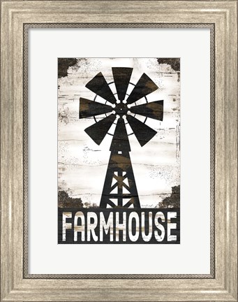 Framed Farmhouse Windmill Print