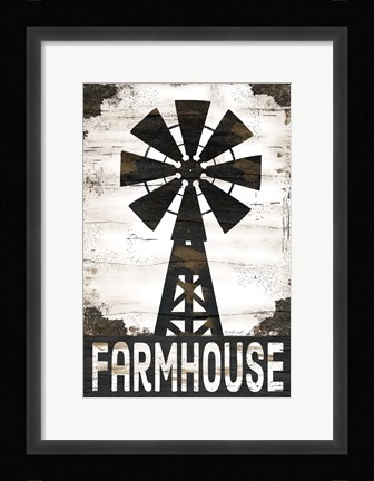 Framed Farmhouse Windmill Print