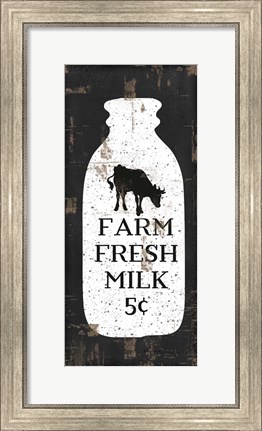 Framed Farmhouse Milk Bottle Print