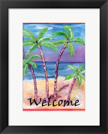 Framed Welcome to Paradise Print