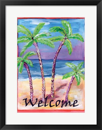 Framed Welcome to Paradise Print