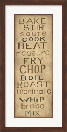 Framed Kitchen Words Print