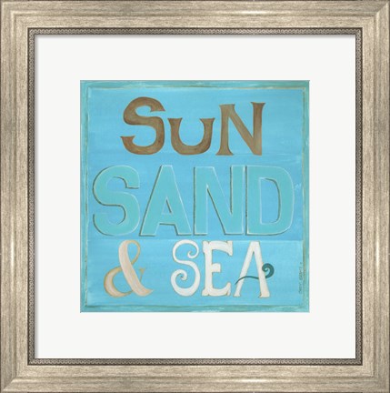Framed Sun, Sand &amp; Sea Print