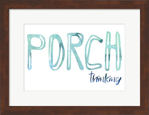 Framed Porch Sitting II Print