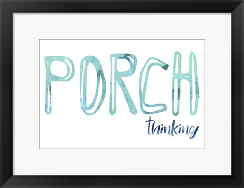 Framed Porch Sitting II Print