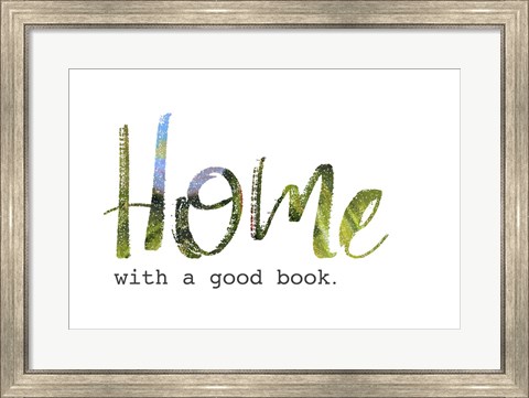 Framed Home with a Good Book Print