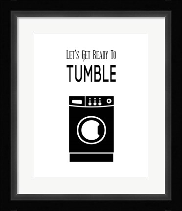 Framed Let's Get Ready To Tumble - White Print